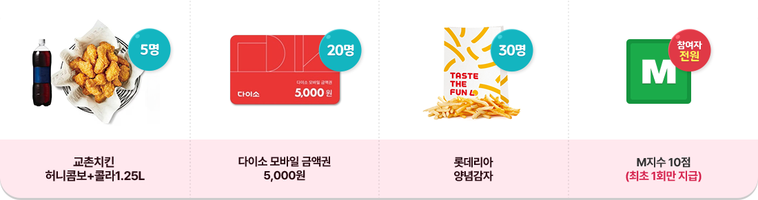 ����ġŲ ����޺�+�ݶ�1.25L, ���̼� ����� �ݾױ� 5,000��, �Ե����� ��䰨��, M���� 10�� (���� 1ȸ�� ����)