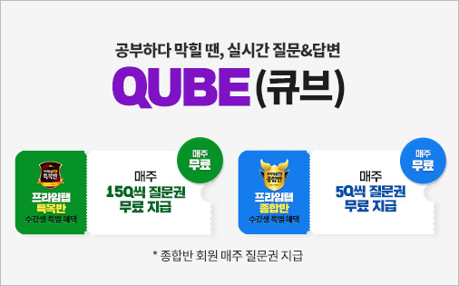 �����ϴ� ���� ��, �ǽð� ����&�亯 QUBE(ť��) *���չ� ȸ�� ���� ������ ����